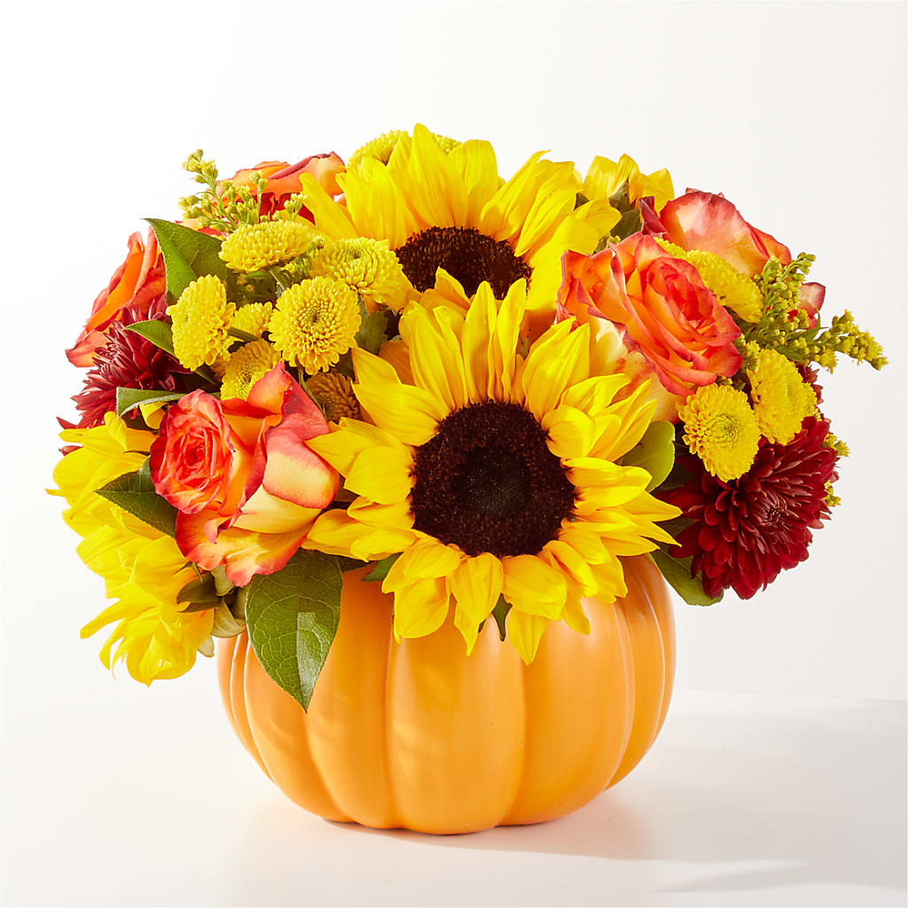 Golden Gourd Pumpkin Bouquet – The Stud Florist, Conyers GA