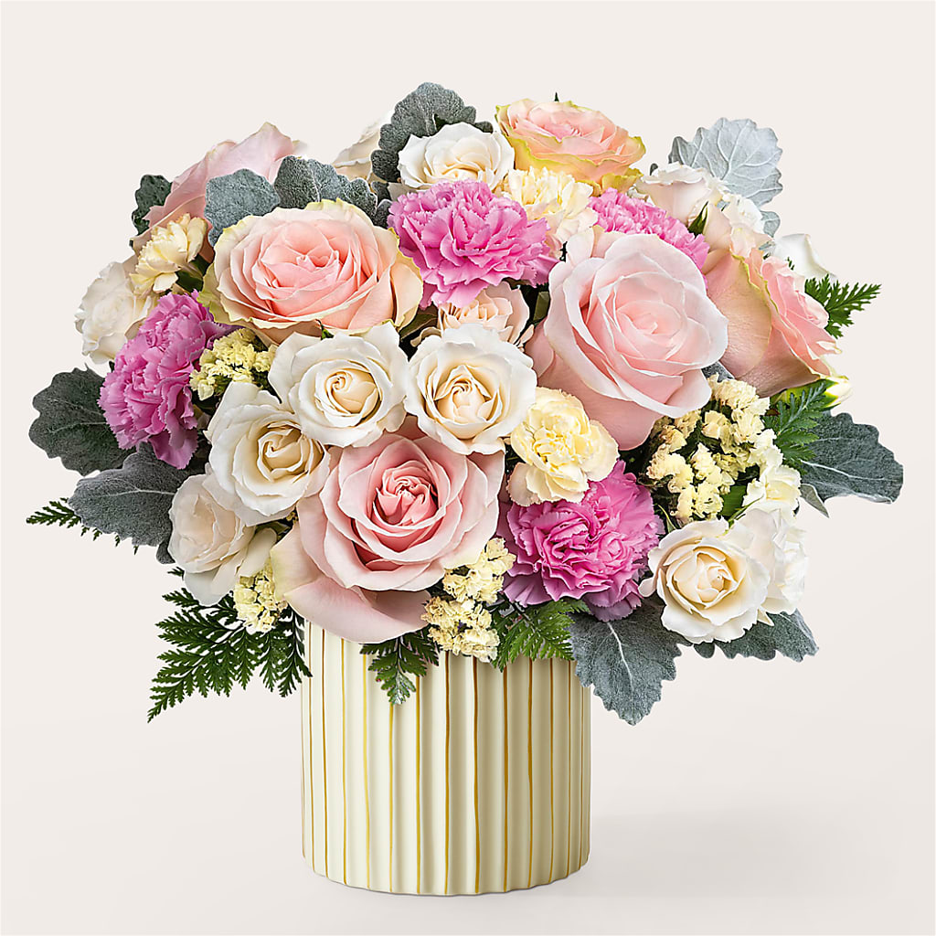 Blissful Moments Bouquet with Ivory Vase – The Stud Florist, Conyers GA