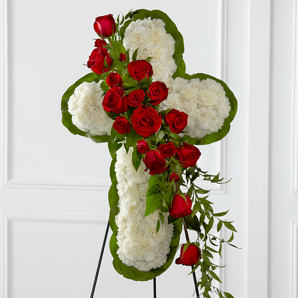 Floral Cross Easel – The Stud Florist, Conyers GA