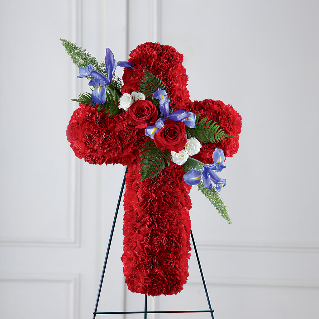 Faithful Hero Floral Cross – The Stud Florist, Conyers GA