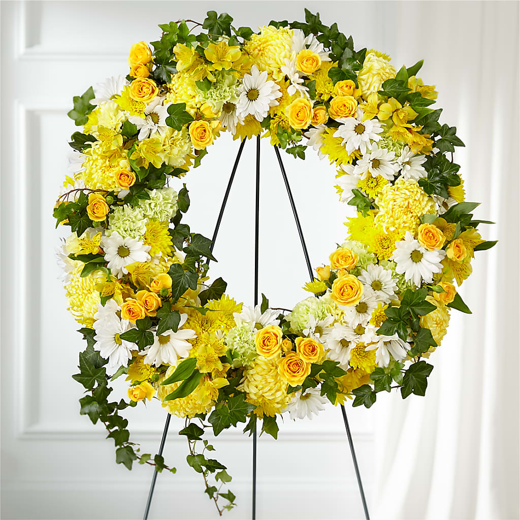 Golden Remembrance Wreath – The Stud Florist, Conyers GA