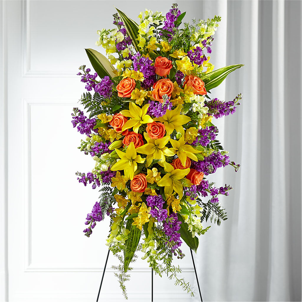 Thoughtful Prayers Standing Spray – The Stud Florist, Conyers GA