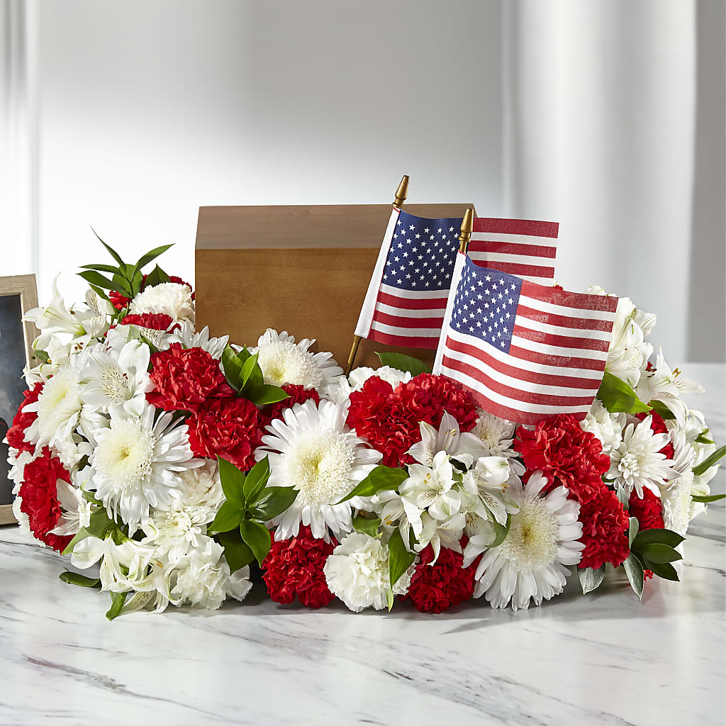 Spirit of Patriotism Cremation Adornment – The Stud Florist, Conyers GA