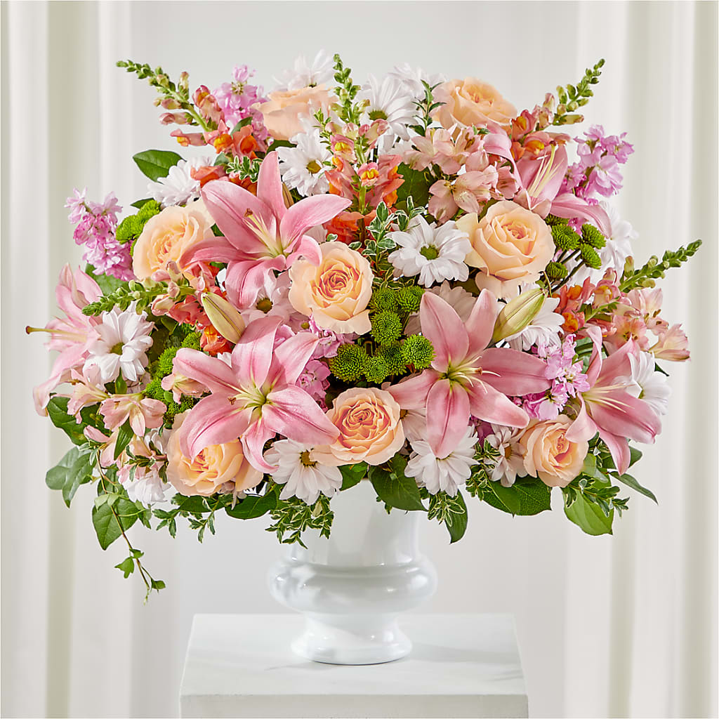 Heartfelt Gesture Urn Arrangement – The Stud Florist, Conyers GA