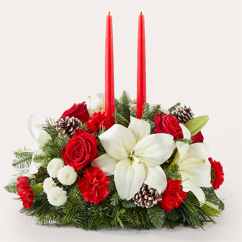 Seasonal Festivities Centerpiece – The Stud Florist, Conyers GA