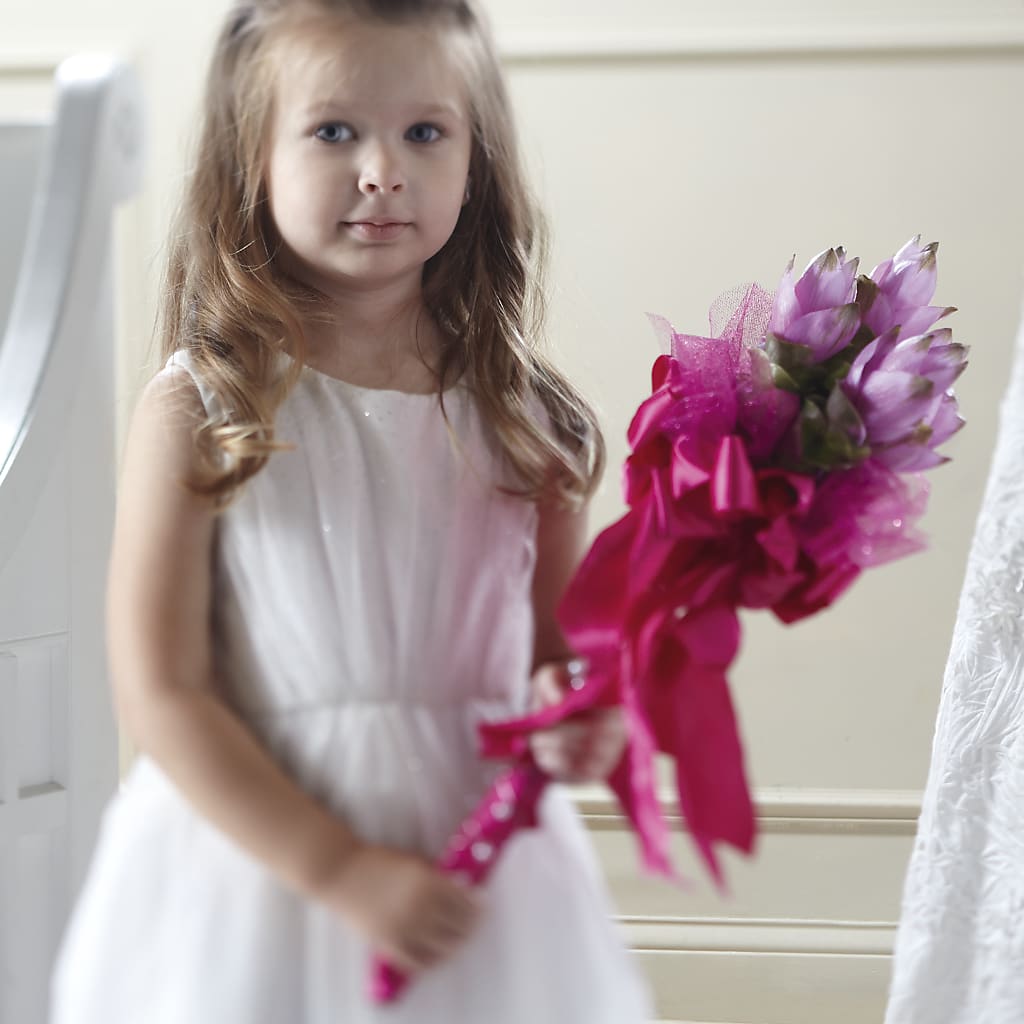 Sparkle Pink Flower Girl Bouquet – The Stud Florist, Conyers GA