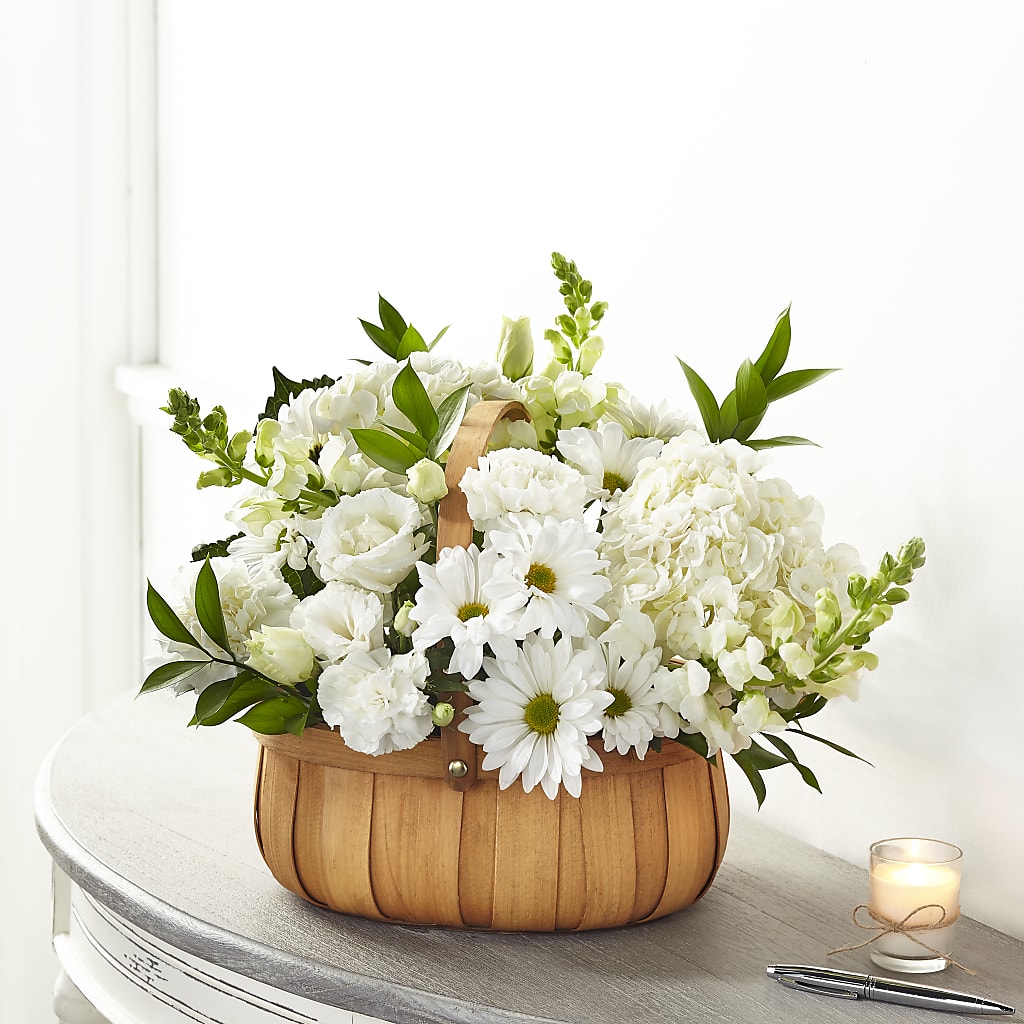 Pure Ivory Basket –  The Stud Florist, Conyers GA