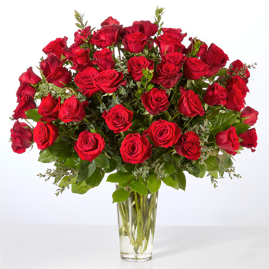 Forever Yours Fifty Stem Red Rose Bouquet –  The Stud Florist, Conyers GA