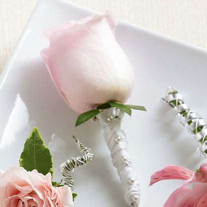 Pink Rose Boutonniere –  The Stud Florist, Conyers GA