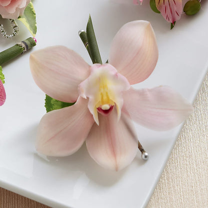 Pink Cymbidium Boutonniere –  The Stud Florist, Conyers GA