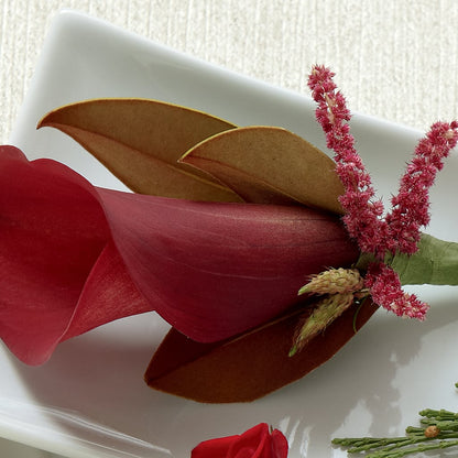 Red Calla Boutonniere –  The Stud Florist, Conyers GA