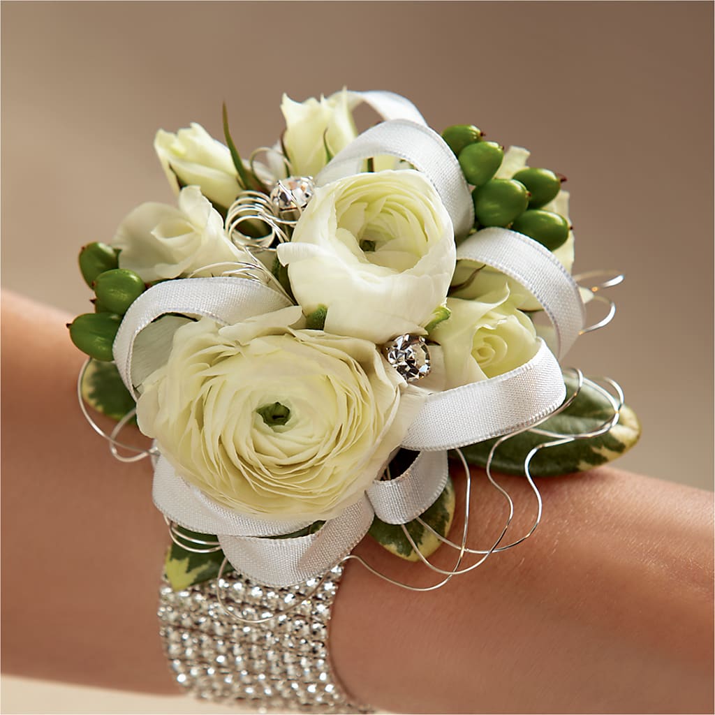 White Wedding Corsage –  The Stud Florist, Conyers GA